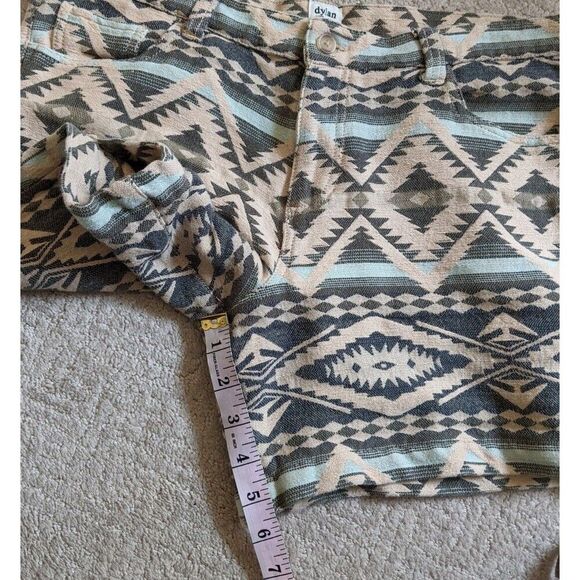 Dylan By True Grit Aztec Western 100% Cotton Knit Mid Rise Shorts 8 - Picture 6 of 10